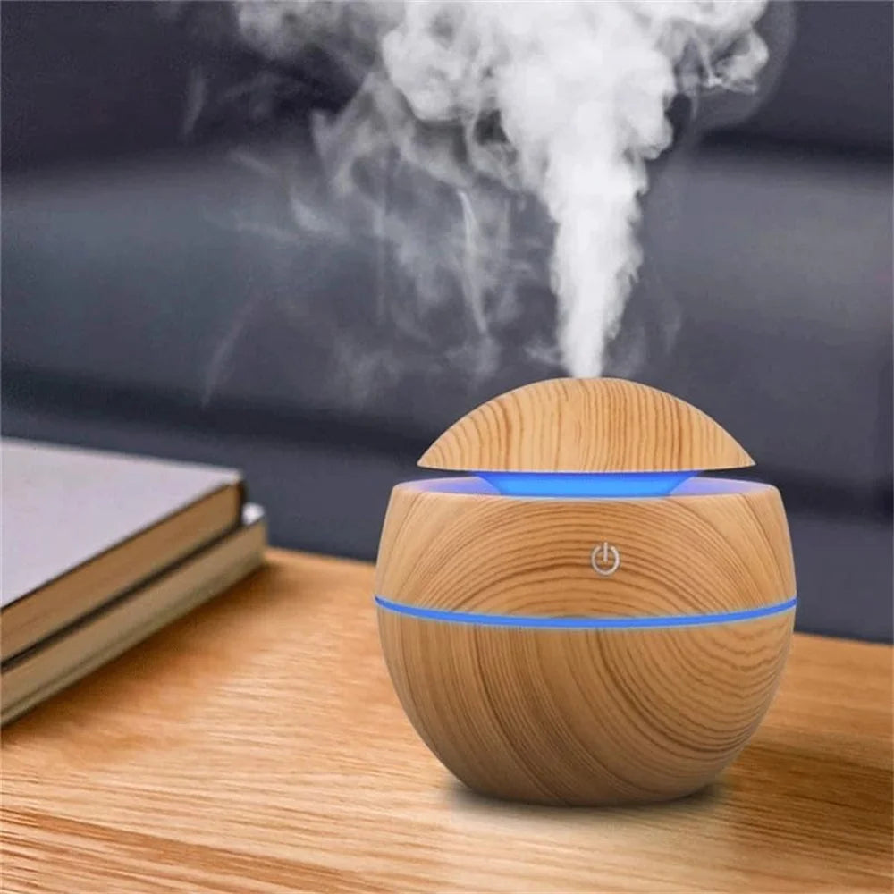 Humidifier Electric Air Aroma Diffuser Wood Ultrasonic